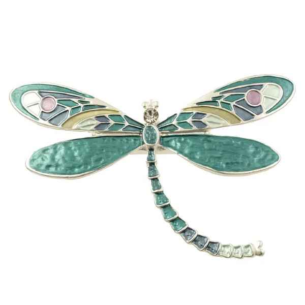 AQUA DRAGONFLY MAGNETIC BROOCH