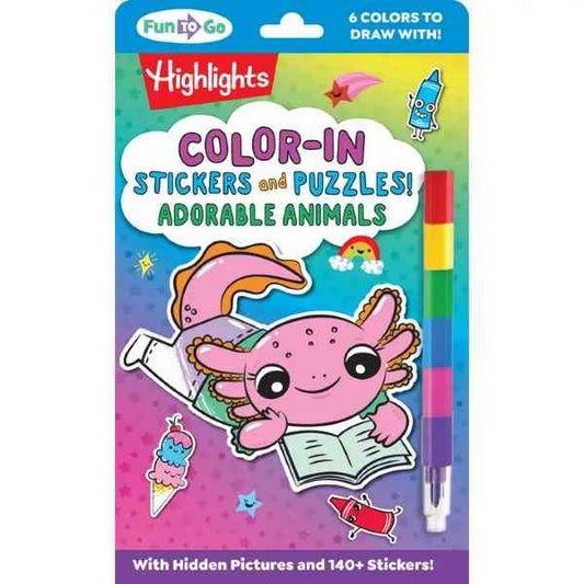 Adorable Animals Color in Stickers