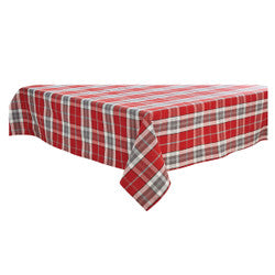 Snowman Plaid Table Cloth 54X54