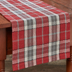 Snowman Plaid Table Runner 13X54
