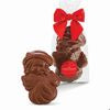 3.75 Oz Chocolate Santa Face w/Bow