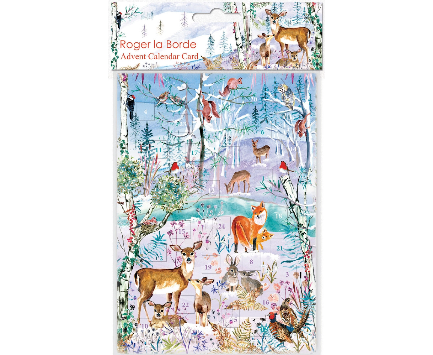 Winter's Song Advent Calendar Card