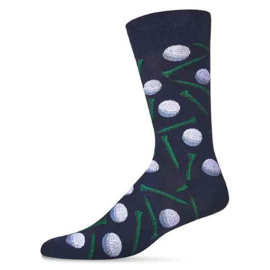 Mens Navy Golf Bamboo Socks