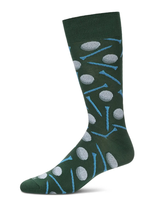 Mens GREEN Golf Bamboo Socks