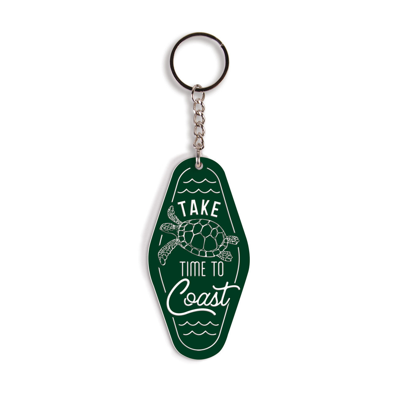 Take Time To Coast Turtle Keychain