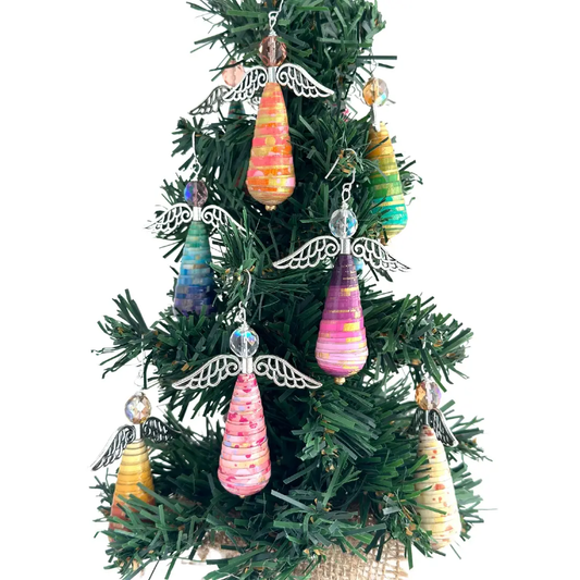 ROLLED PAPER ANGEL ORNAMENT