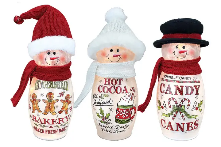 Treats Snowman With Hat Light Up