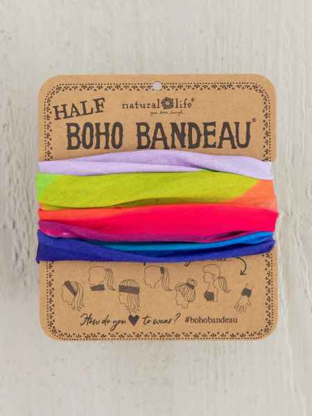 Blue Rainbow Tie-dye Half Boho Bandeau