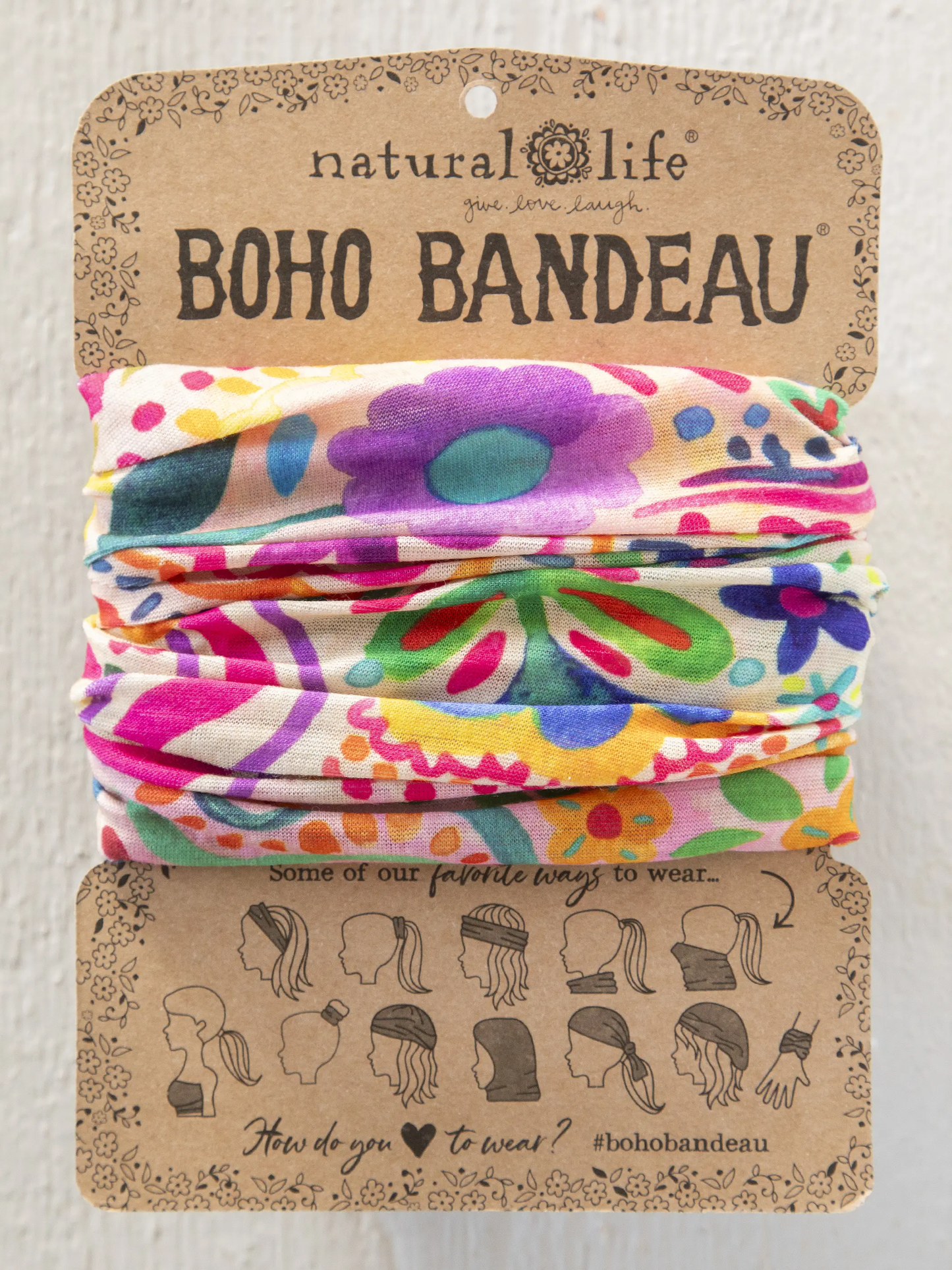 Rainbow Doodle Boho Bandeau