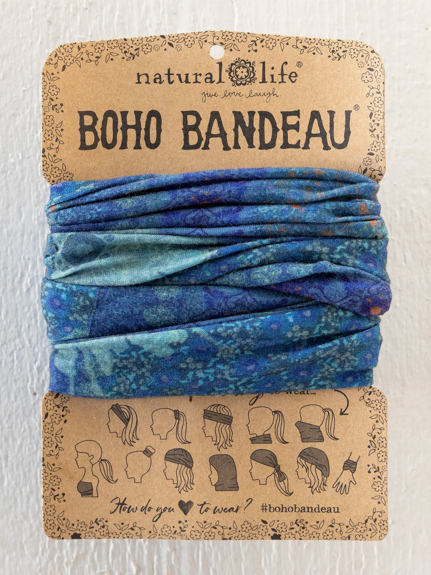 Navy Patchwork Boho Bandeau