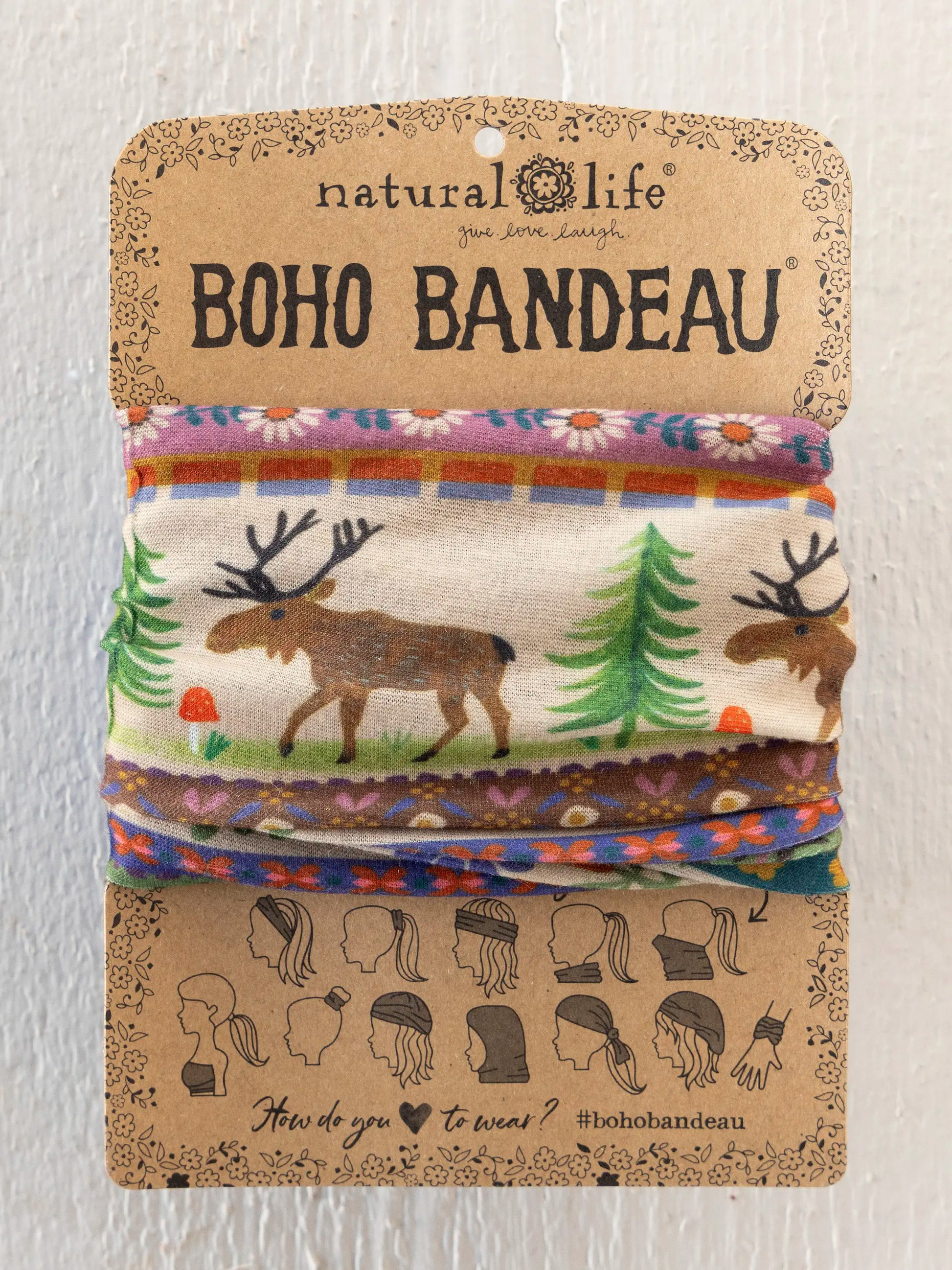 Moose Border Boho Bandeau