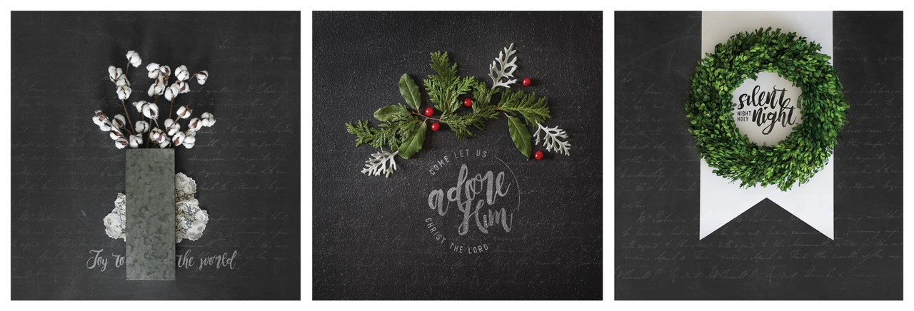 Chalkboard Hymns Christmas Cards