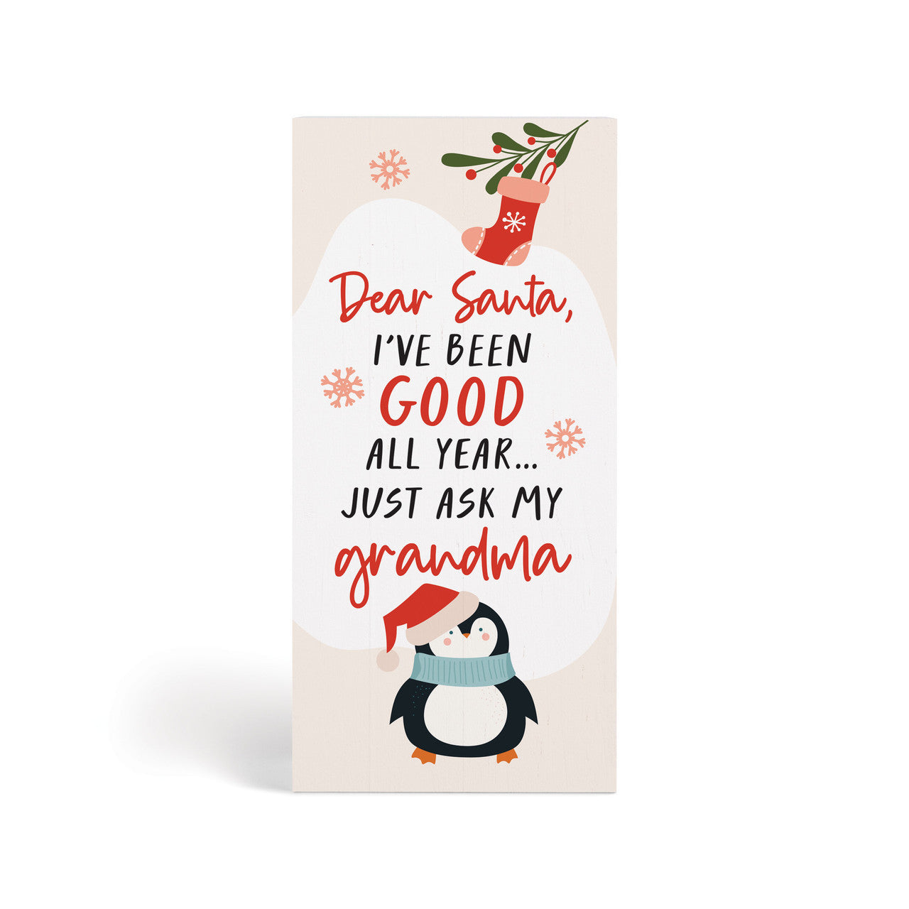 Dear Santa Block Sign