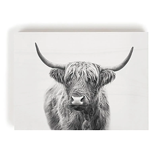 HIGHLAND COW 5X7 Block Sign
