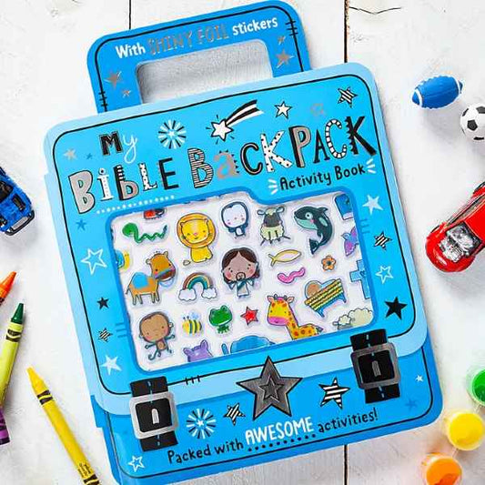 My Bible Backpack Activity Book Blue
