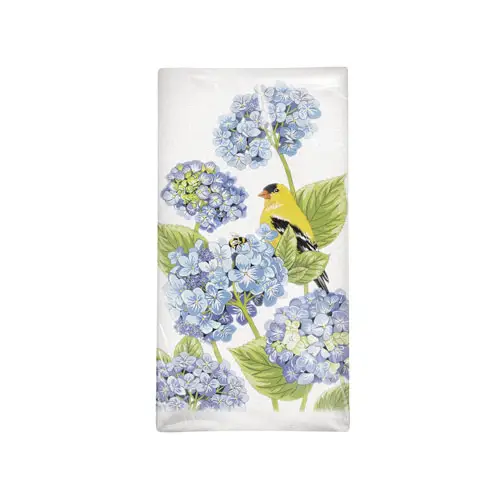 Goldfinch Hydrangea Flour Sack Towel