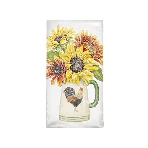 Sunflower Chicken Can Flour Sack Towel