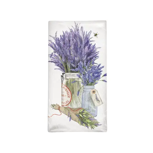 Lavender Jars Flour Sack Towel