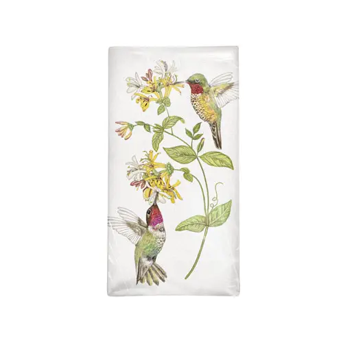 Hummingbird Honeysuckle Flour Sack Towel