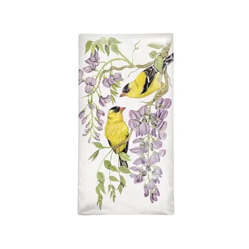 Goldfinch Wisteria Flour Sack Towel