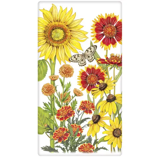 Fall Floral Garden Flour Sack Towel