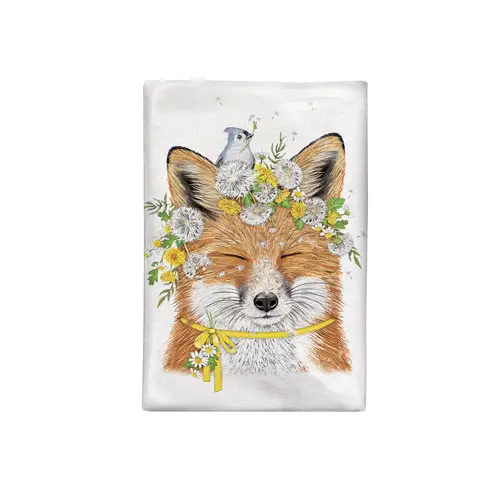 Dandelion Fox Flour Sack Towel