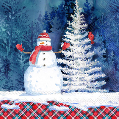 FROSTED SNOWMAN BEVERAGE Napkins