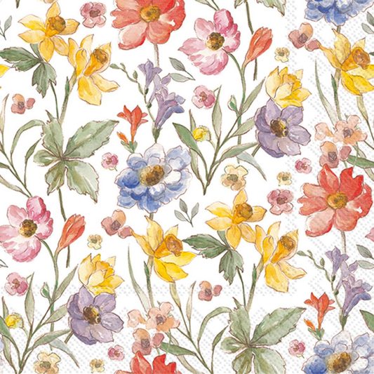 SOFT FLOWERS Beverage Napkins