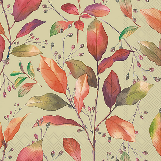 Colorful Autumn Beverage Napkins