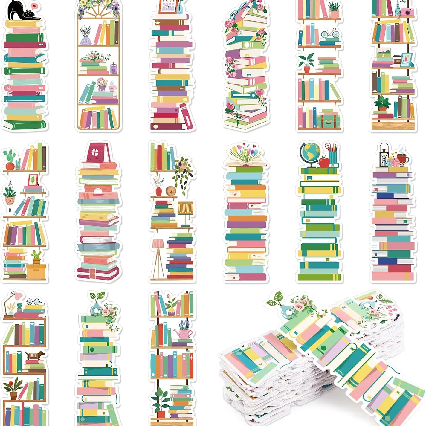 BOOKSHELF BOOKMARK SET OF 5