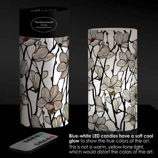 TIFFANY MAGNOLIA FLAMELESS CANDLE