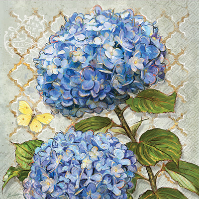 BLUE HYDRANGEA Cocktail Napkins