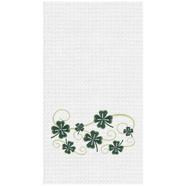 Shamrock On Waffle Towel