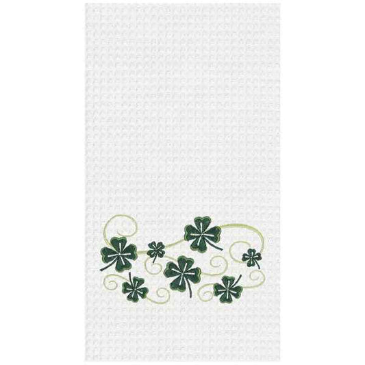 Shamrock On Waffle Towel
