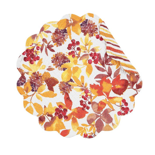 Cordelia Round Fall Placemat 17"