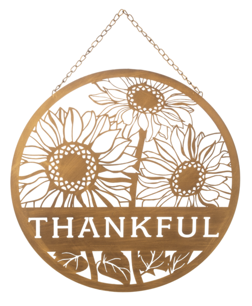 THANKFUL SUNFLOWER WALL DECOR