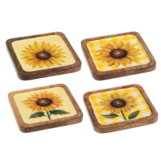 Sunflower Tidbit Tray - Asst