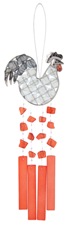 ROOSTER GLASS WINDCHIME