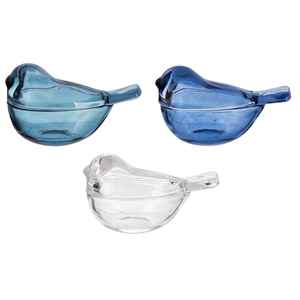 Glass Bird Trinket Box