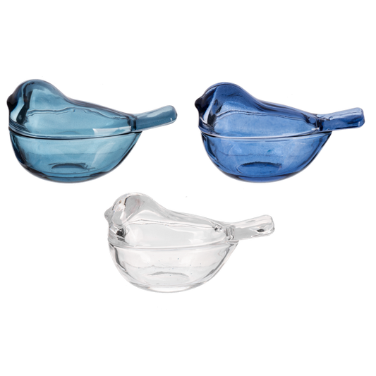 Glass Bird Trinket Box