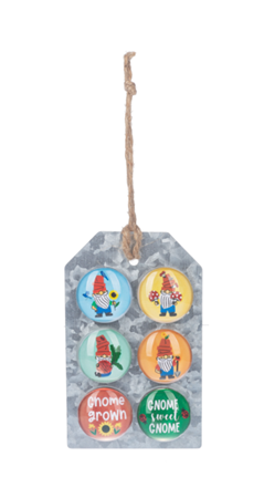 GARDEN GNOME Set of 6 Magnets
