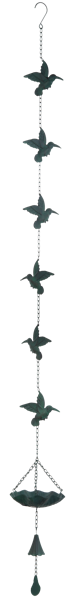 Patina Hummingbird Rainchain Feeder