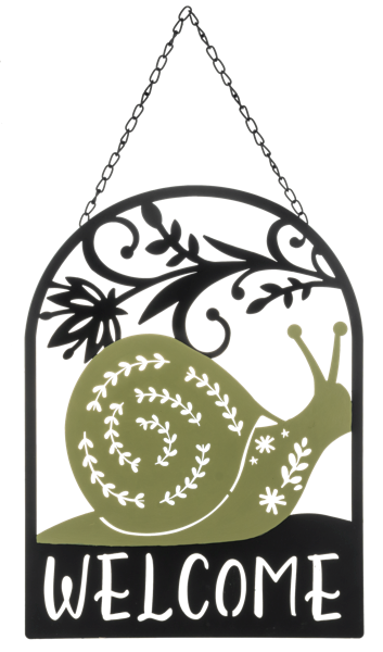Snail Iron Welcome Sign