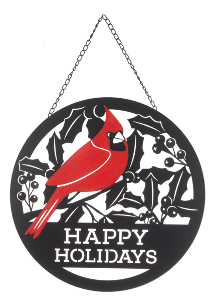 Happy Holidays Cardinal Wall Decor