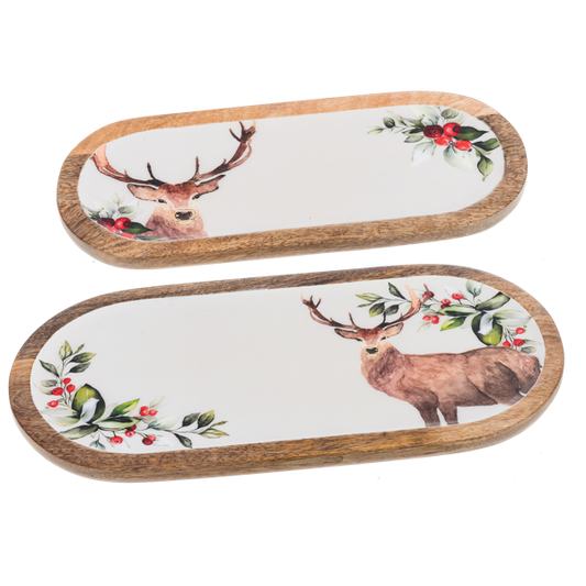 LARGE STAG SERVING TRAY