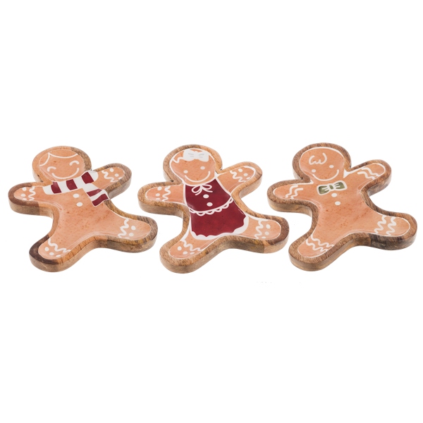 GINGERBREAD TIDBIT TRAY - ASST
