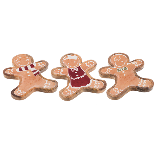 GINGERBREAD TIDBIT TRAY - ASST