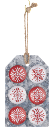 SNOWFLAKES Magnets Set of 6