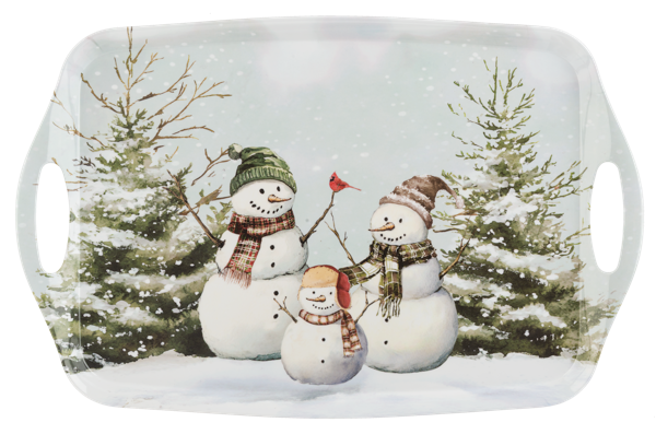 Snowmen Melamine Serving Tray