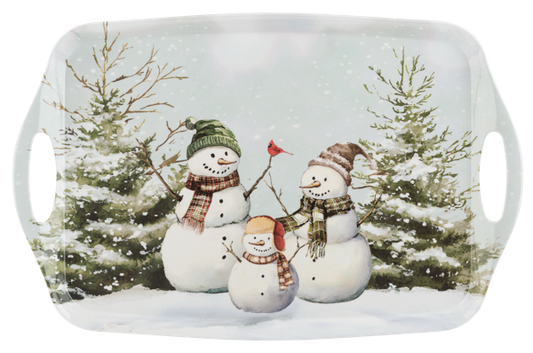 Snowmen Melamine Serving Tray
